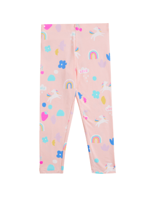 

Girls M&S Collection Cotton Rich Unicorn Print Leggings (2-7 Yrs) - Pink, Pink