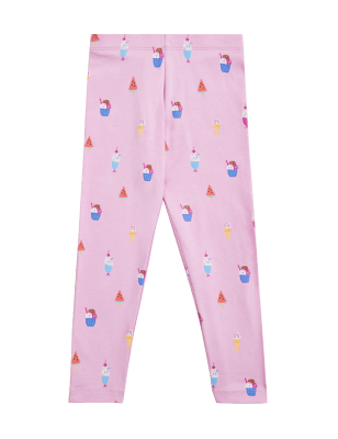 

Girls M&S Collection Cotton Rich Ice Cream Print Leggings (2-7 Yrs) - Pink, Pink