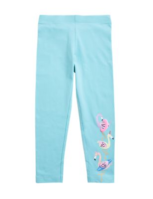 

Girls M&S Collection Cotton Rich Flamingo Print Leggings (2-7 Yrs) - Aqua, Aqua
