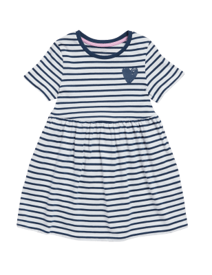 

M&S Collection Vestido de rayas 100% algodón (2-7 años) - Navy, Navy
