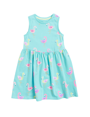 

Girls M&S Collection Pure Cotton Flamingo Print Dress (2 - 7 Yrs) - Aqua, Aqua