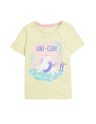 

Girls M&S Collection Pure Cotton Unicorn T-Shirt (2-7 Yrs) - Yellow, Yellow