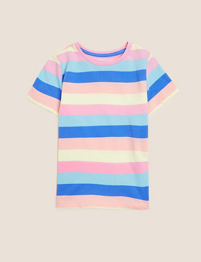 Pure Cotton Striped T-Shirt (2 - 7 Yrs)