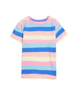 

M&S Collection Camiseta de rayas 100% algodón (2-7 años) - Multi, Multi