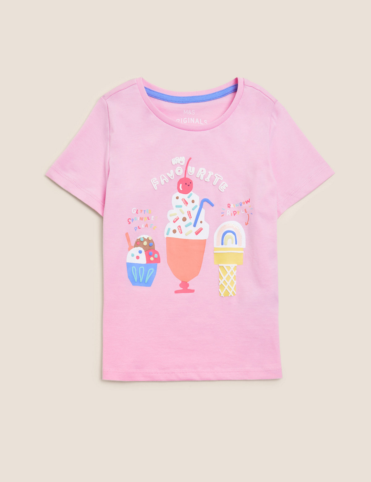 Pure Cotton Ice Cream T-Shirt (2-7 Yrs)