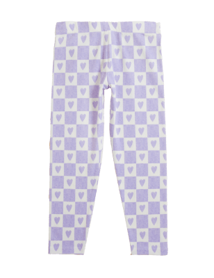 

Girls M&S Collection Cotton Rich Checkerboard Print Leggings (2-7 Yrs) - Lilac, Lilac