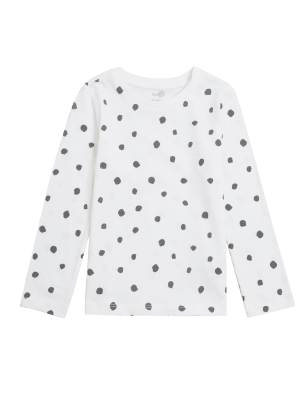 

M&S Collection Top de topos 100% algodón (2-7 años) - White, White
