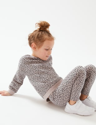 

M&S Collection Sweatshirt mit hohem Baumwollanteil und Leopardenmuster (2-7 Jahre) - Beige, Beige