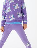 Cotton Rich Unicorn Print Sweatshirt