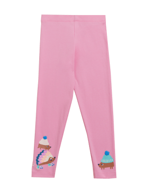 

M&S Collection Leggings mit hohem Baumwollanteil und Igelmotiv (2-7 Jahre) - Pink, Pink