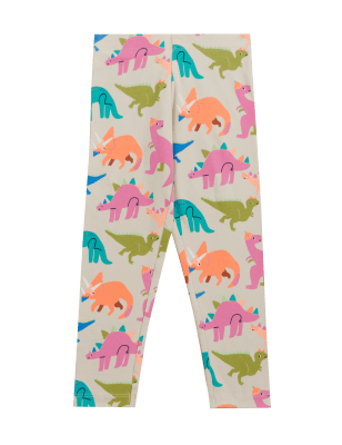 

M&S Collection Leggings mit hohem Baumwollanteil und Dinosauriermuster (2-7 J.) - Multi, Multi