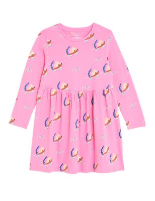 

Girls M&S Collection Pure Cotton Hedgehog Print Dress (2-7 Yrs) - Pink, Pink
