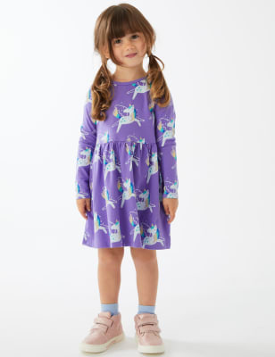 Robe 100&nbsp;% coton à motif licorne (du 2 au 7&nbsp;ans) - CA