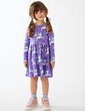 فستان من القطن الصافي برسمة يونيكورن (2-7 سنوات)