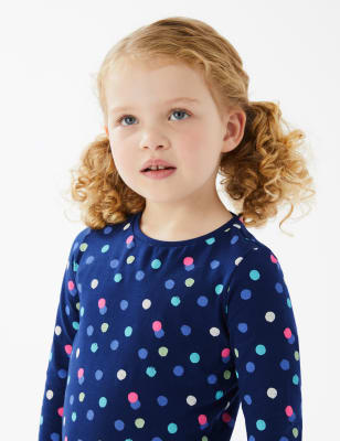 

Girls M&S Collection Pure Cotton Spotted Top (2-8 Yrs) - Navy, Navy