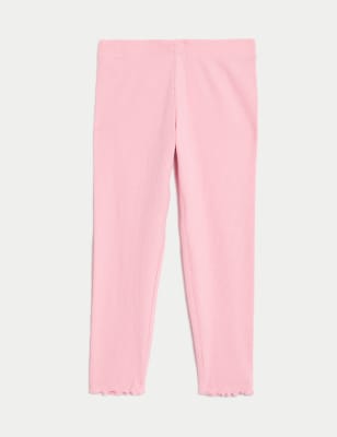 

Girls M&S Collection Cotton Rich Ribbed Leggings (2-8 Yrs) - Pink, Pink