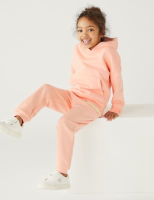 

Girls M&S Collection Cotton Rich Joggers (2-8 Yrs) - Coral, Coral