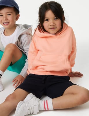 

Girls,Unisex,Boys M&S Collection Cotton Rich Plain Hoodie (2-8 Yrs) - Coral, Coral