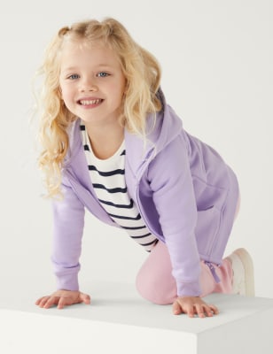 

Girls M&S Collection Cotton Rich Zip Hoodie (2-8 Yrs) - Lilac, Lilac
