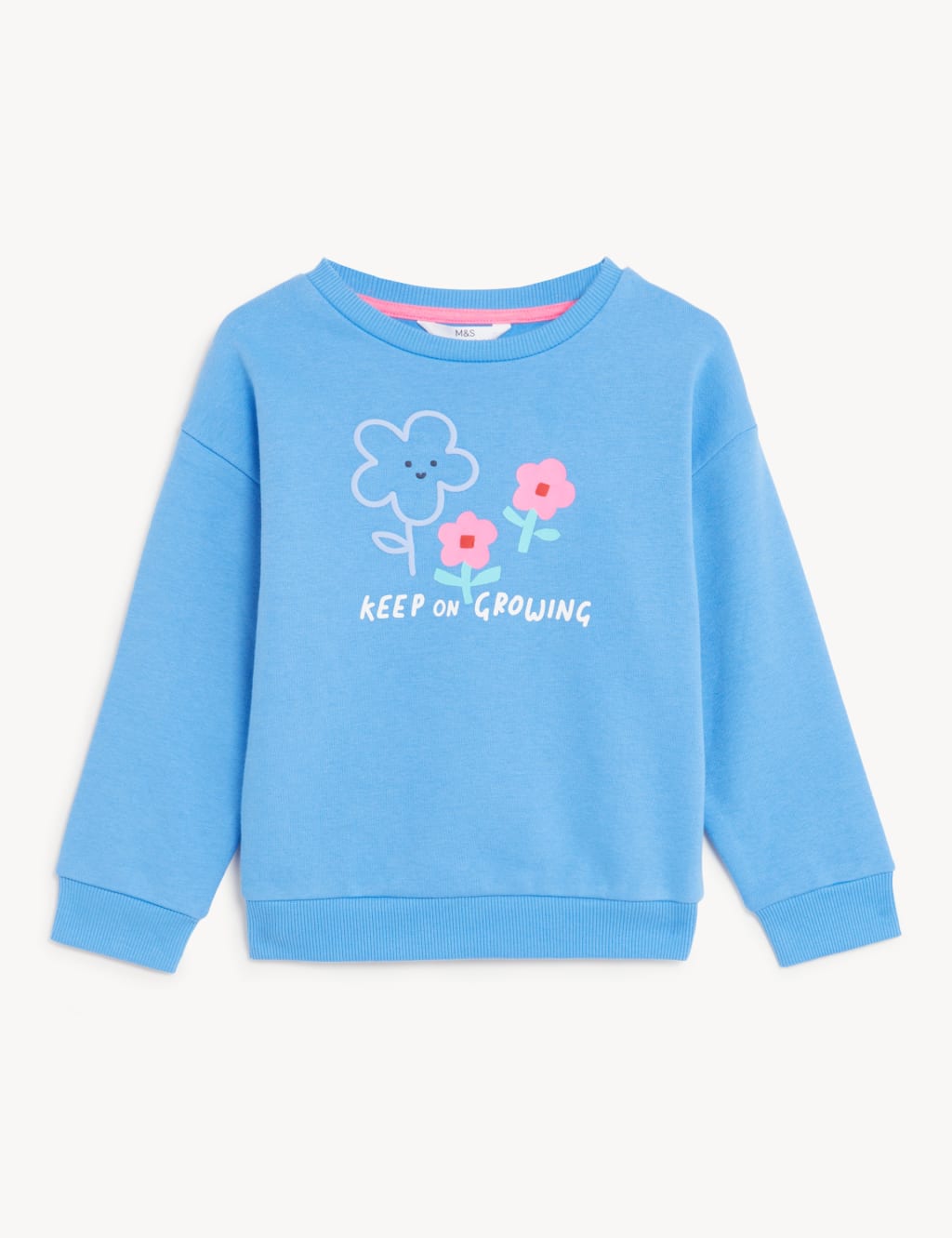 Cotton Rich Flower Sweatshirt (2-8 Yrs) image 2