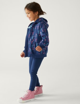 

Girls M&S Collection Cotton Rich Unicorn Zip Hoodie (2-8 Yrs) - Navy, Navy