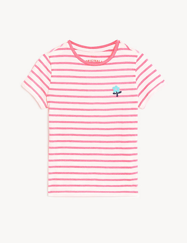 Cotton Rich Striped T-Shirt (2-8 Yrs) - LK