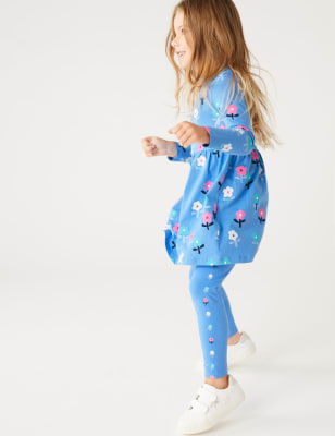 

Girls M&S Collection Pure Cotton Floral Dress (2-8 Yrs) - Blue, Blue