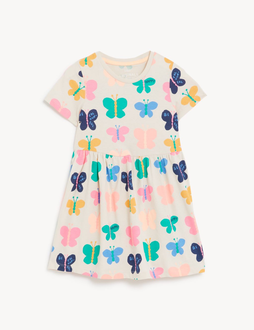 Pure Cotton Butterfly Dress (2-8 Yrs) image 2