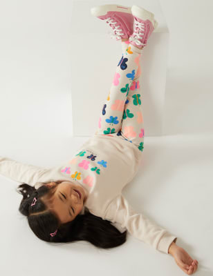 

M&S Collection Leggings de algodón con estampado de mariposas (2-8 años) - Multi, Multi
