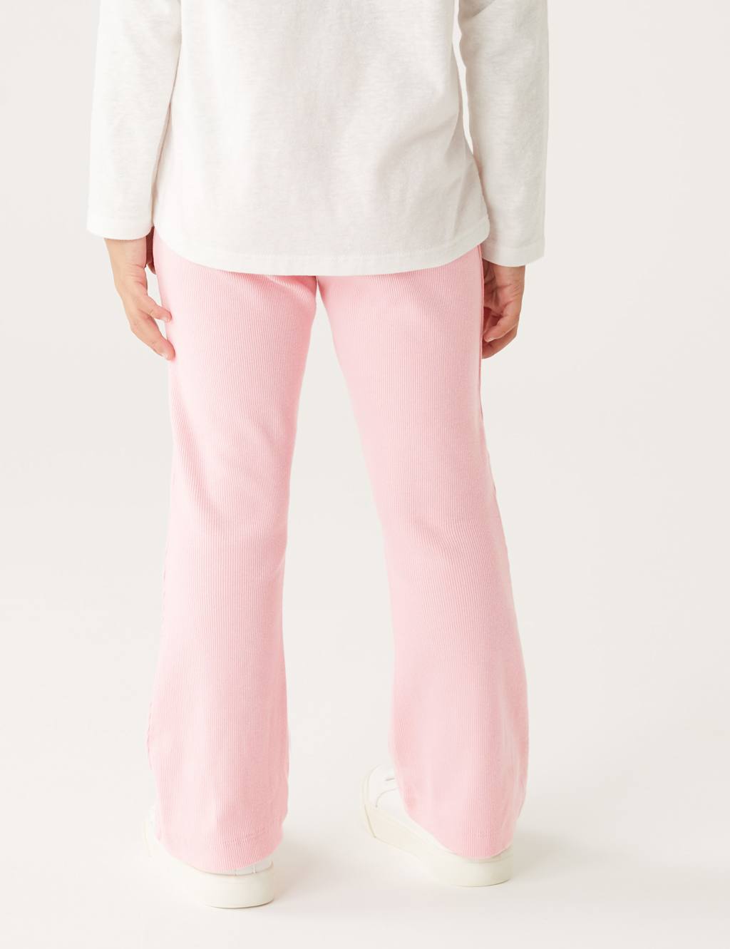Cotton Rich Ribbed Kick Flare Leggings (2-8 Yrs) image 4