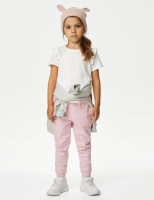

M&S Collection Camiseta con algodón con volante (2-8 años) - White, White