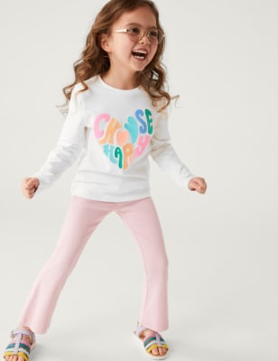 

Girls M&S Collection Pure Cotton Slogan Top (2-8 Yrs) - White, White