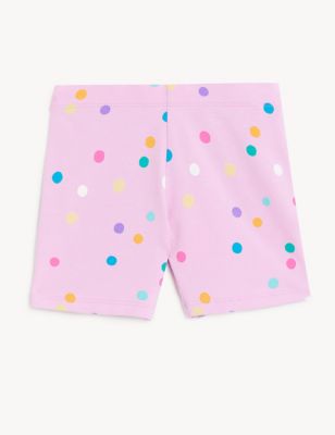 Cotton Rich Spotted Cycling Shorts (2-8 Yrs)
