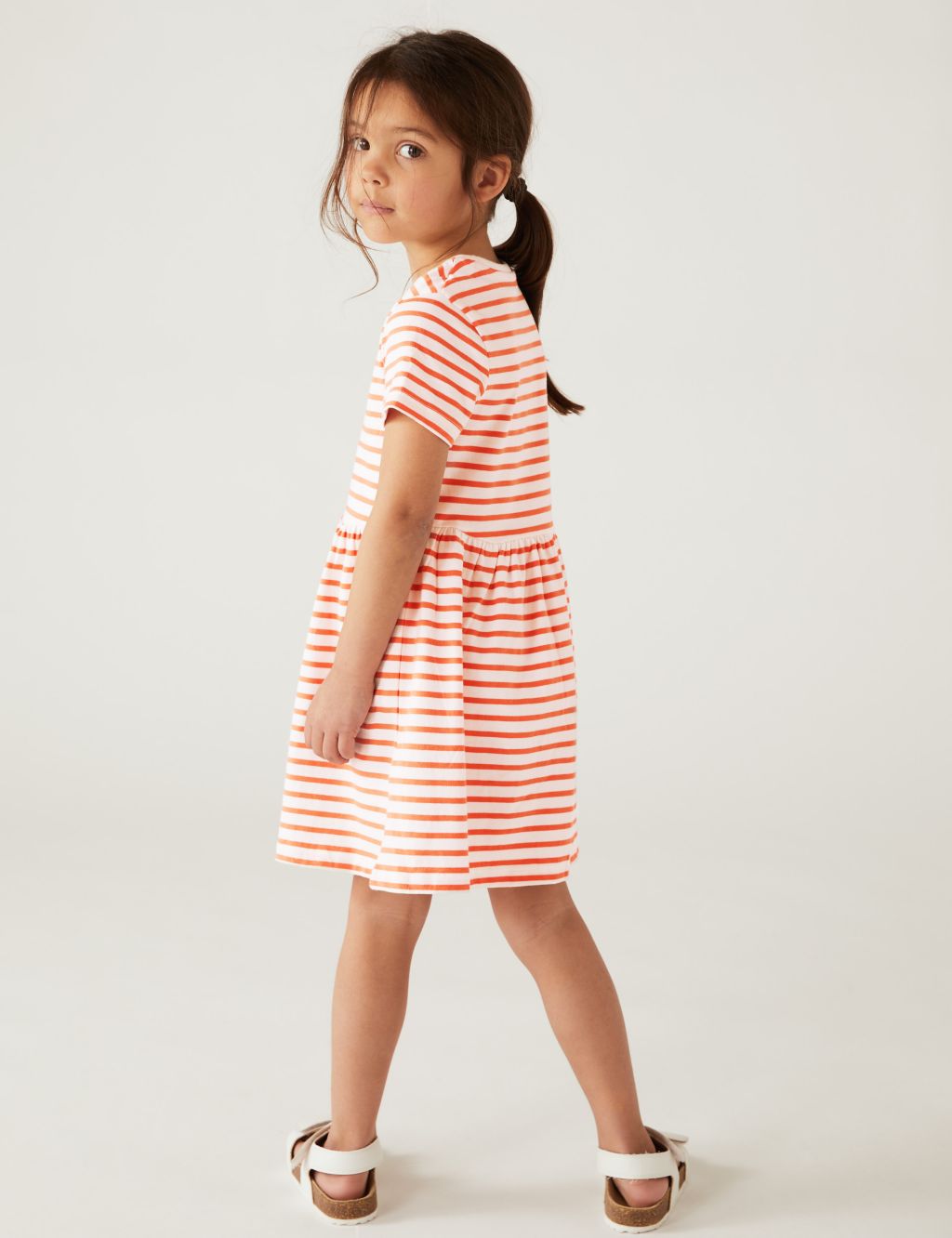 Pure Cotton Striped Dress (2-8 Yrs) image 3