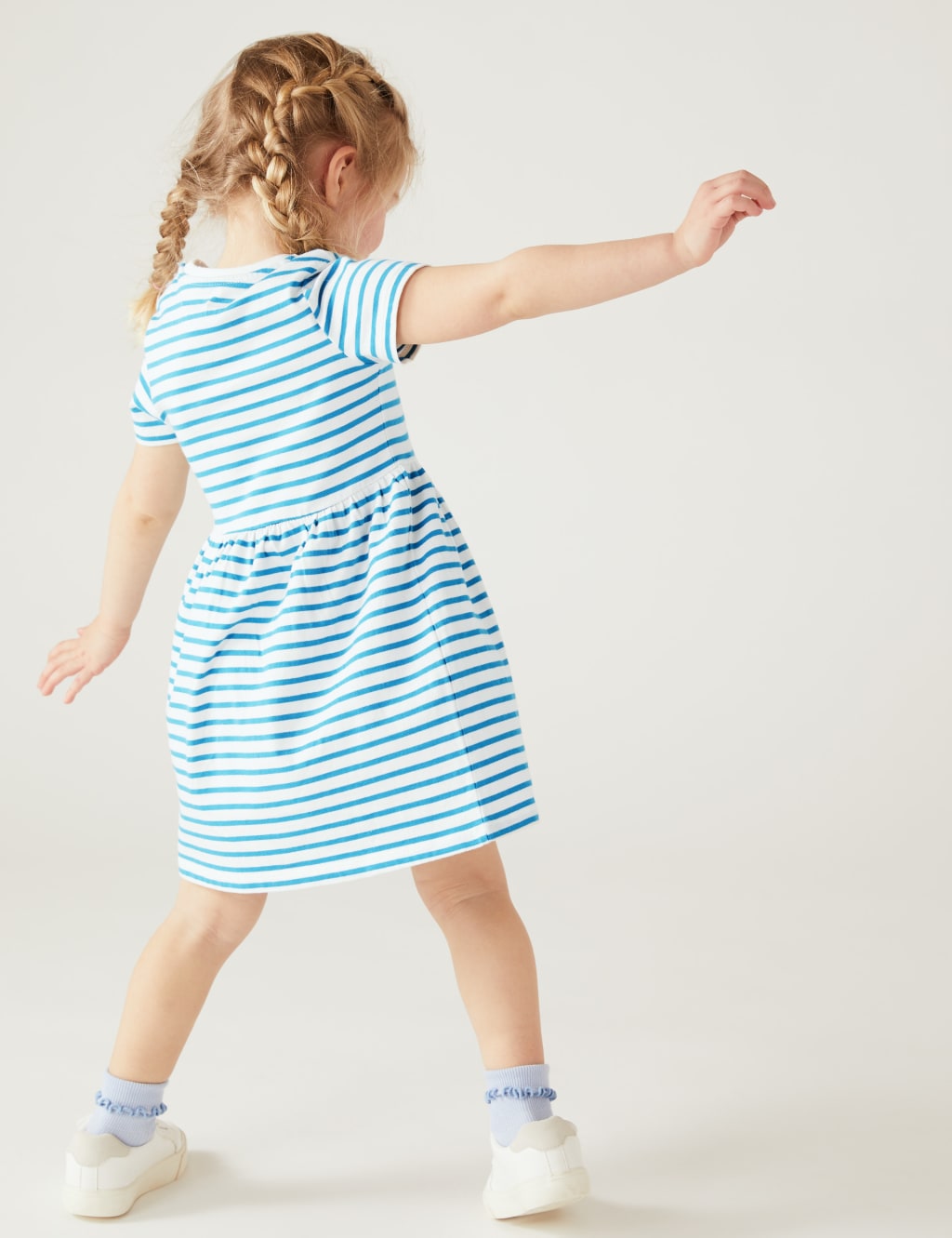 Pure Cotton Striped Dress (2-8 Yrs) image 3