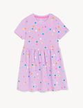 Pure Cotton Spotted Dress (2-8 Yrs)