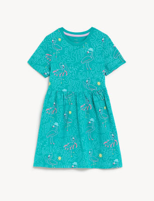 Pure Cotton Flamingo Dress