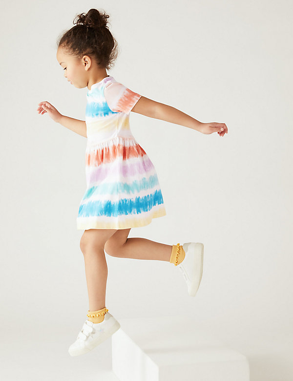 Φόρεμα με εφέ Tie Dye από 100% βαμβάκι (2-8 ετών) - GR