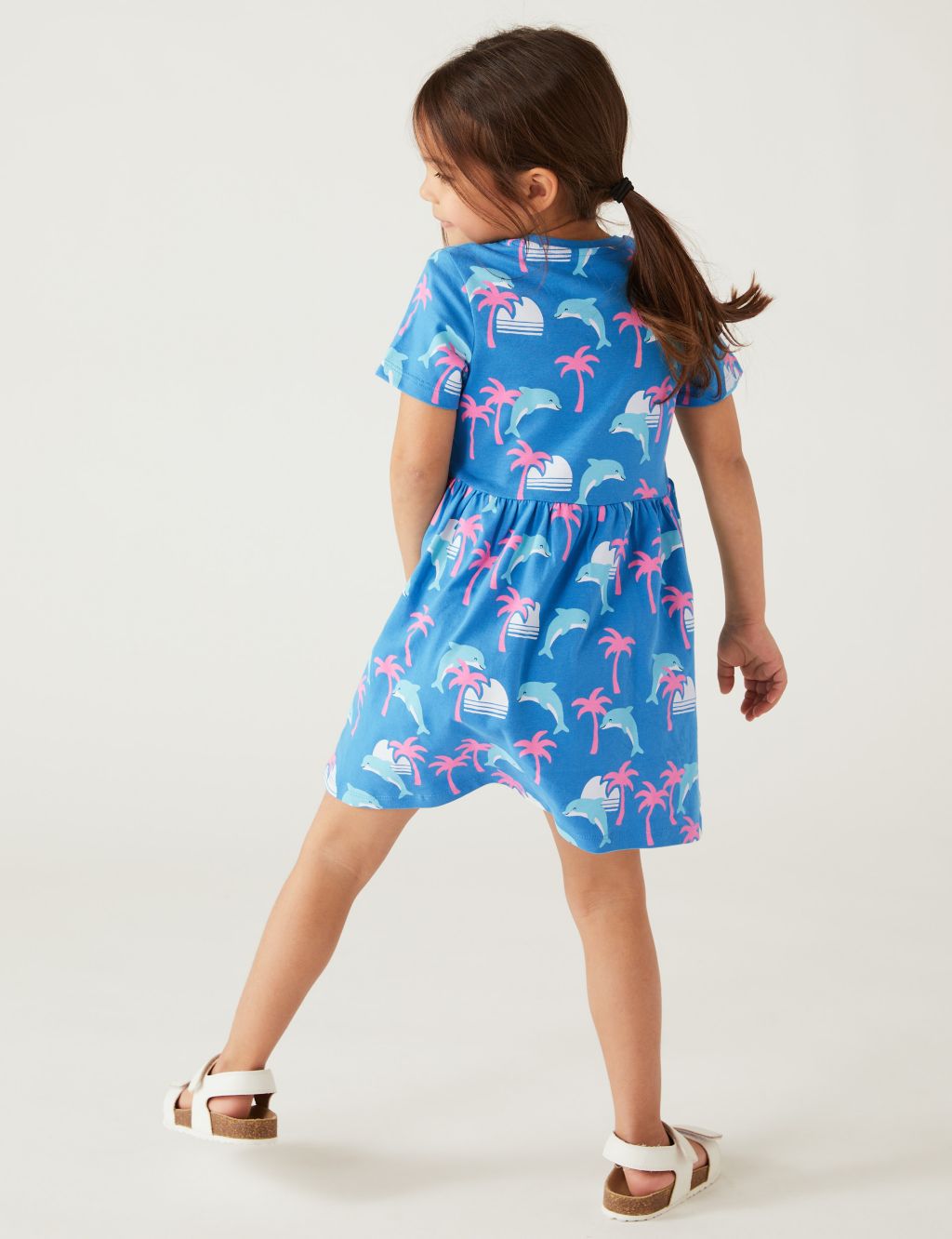 Pure Cotton Dolphin Dress (2-8 Yrs) image 3