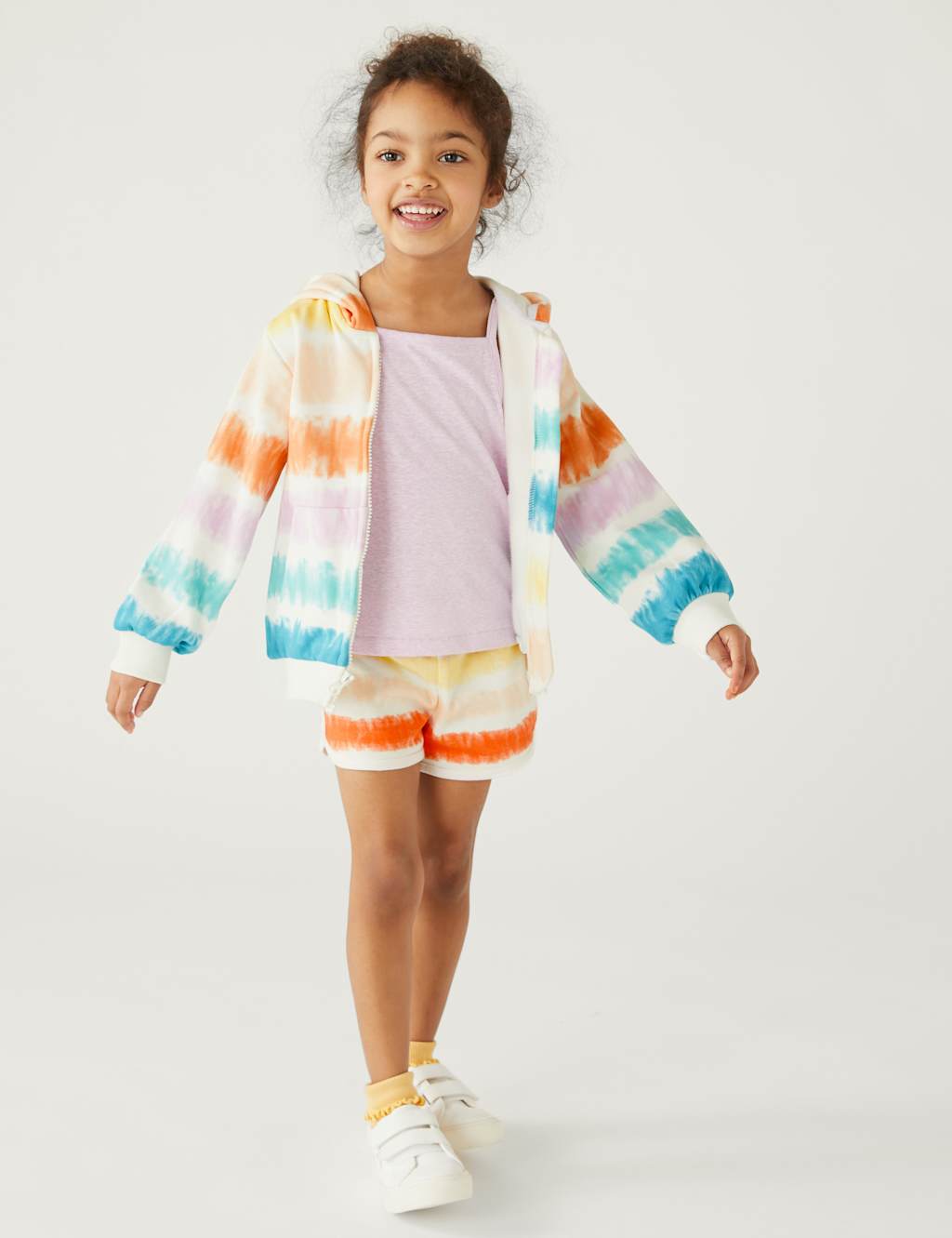 Cotton Rich Tie Dye Zip Hoodie (2-8 Yrs) image 2