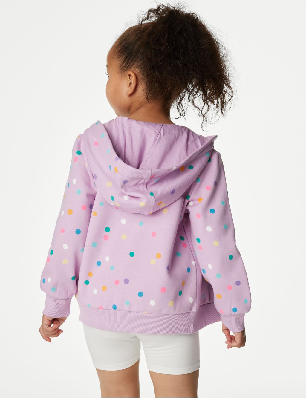 Cotton Rich Spotted Zip Hoodie (2-8 Yrs) image 3