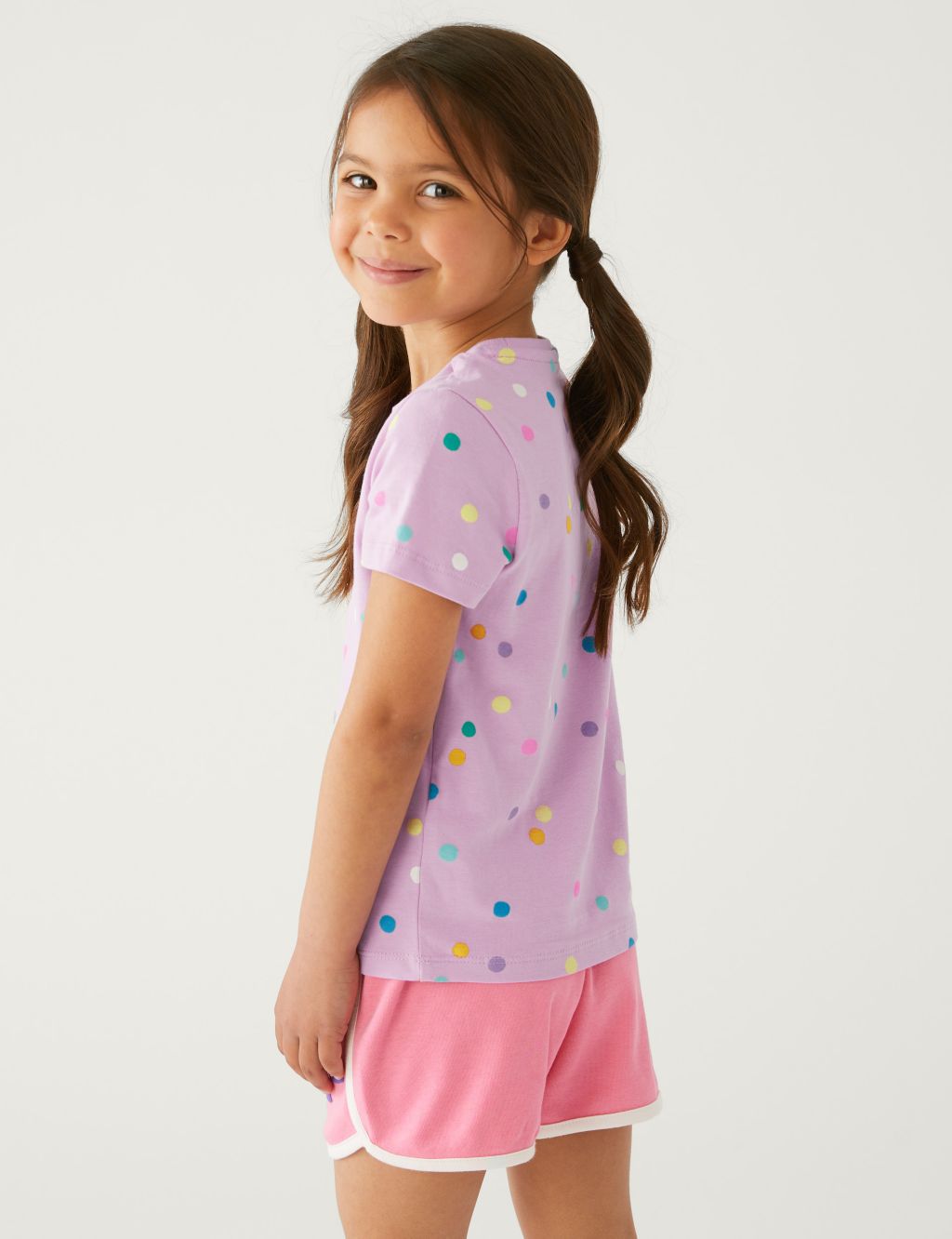 Pure Cotton Spotted T-Shirt (2-8 Yrs) image 3