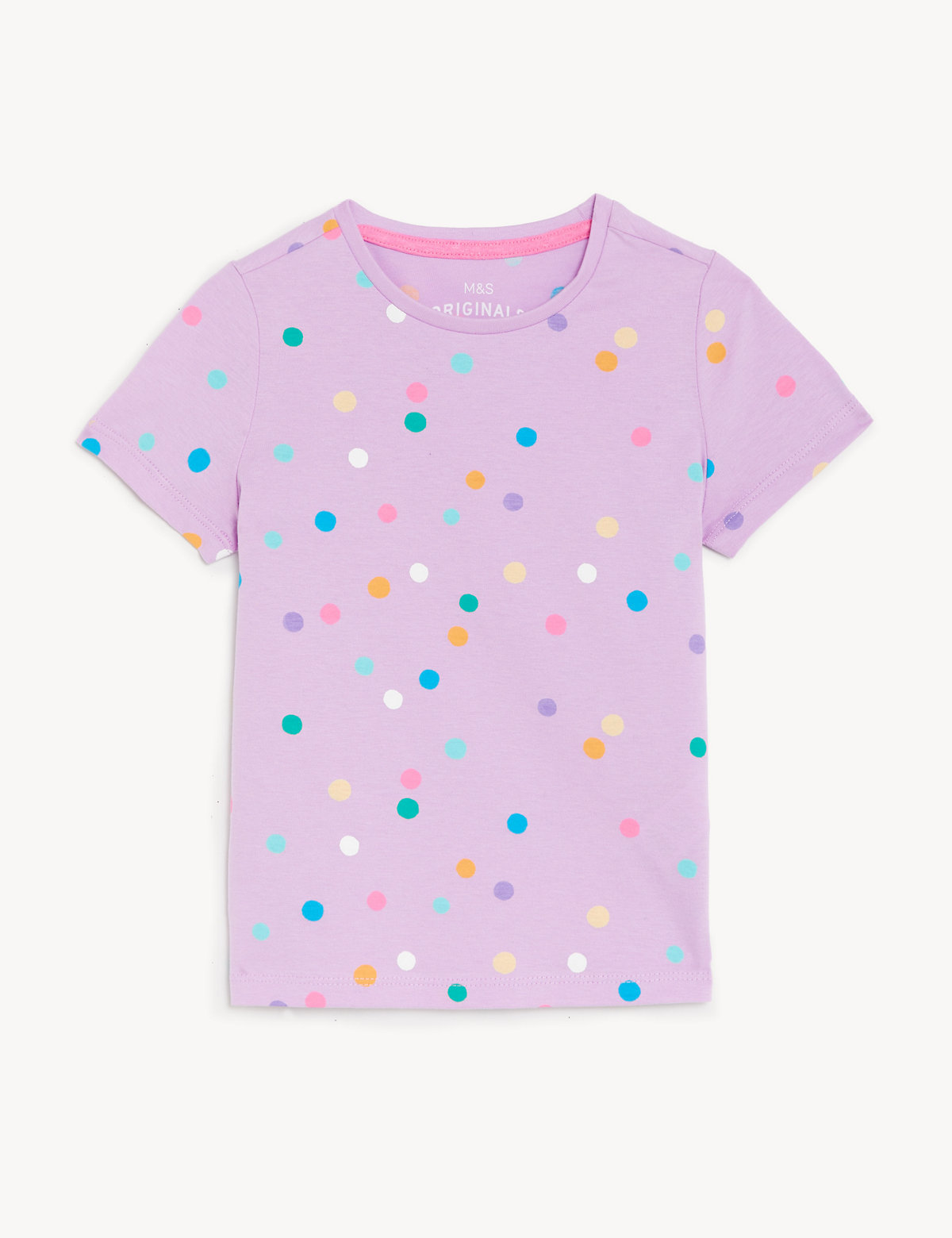 Pure Cotton Spotted T-Shirt
