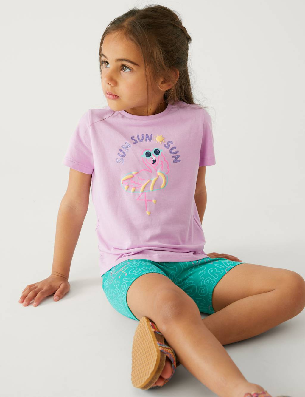 Pure Cotton Flamingo T-Shirt (2-8 Yrs) image 2