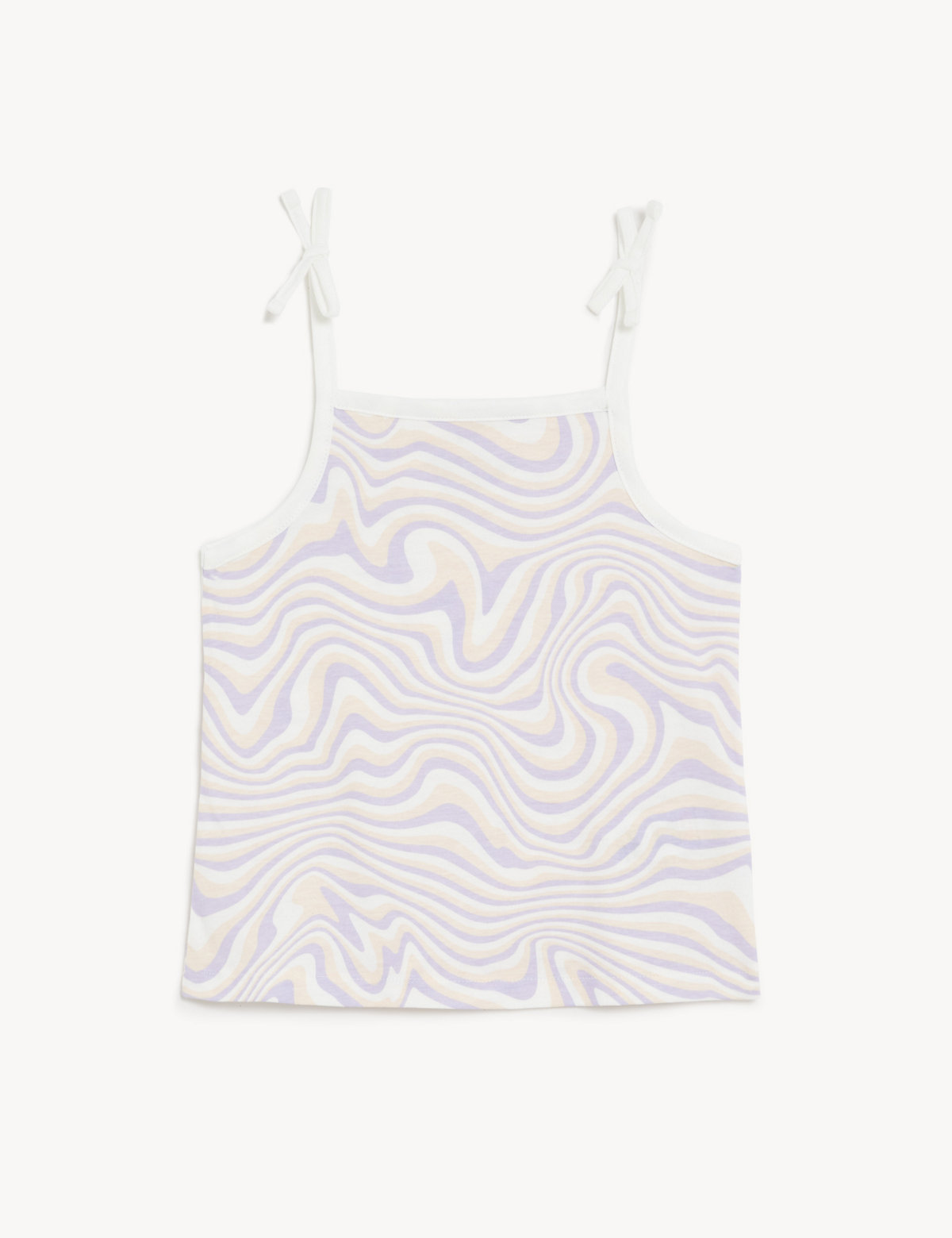 Pure Cotton Swirl Print Strappy Top