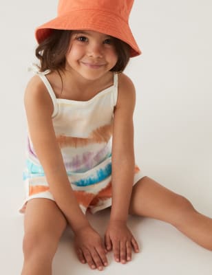 Pure Cotton Tie Dye Strappy Top (2-8 Yrs)