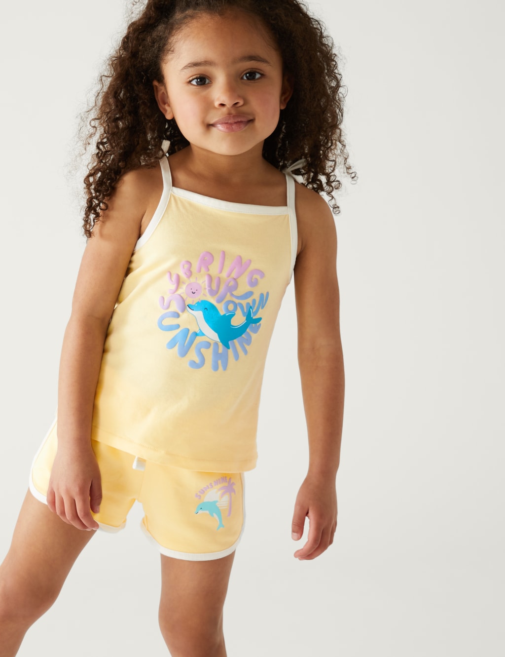 Pure Cotton Dolphin Strappy Top (2-8 Yrs) image 2