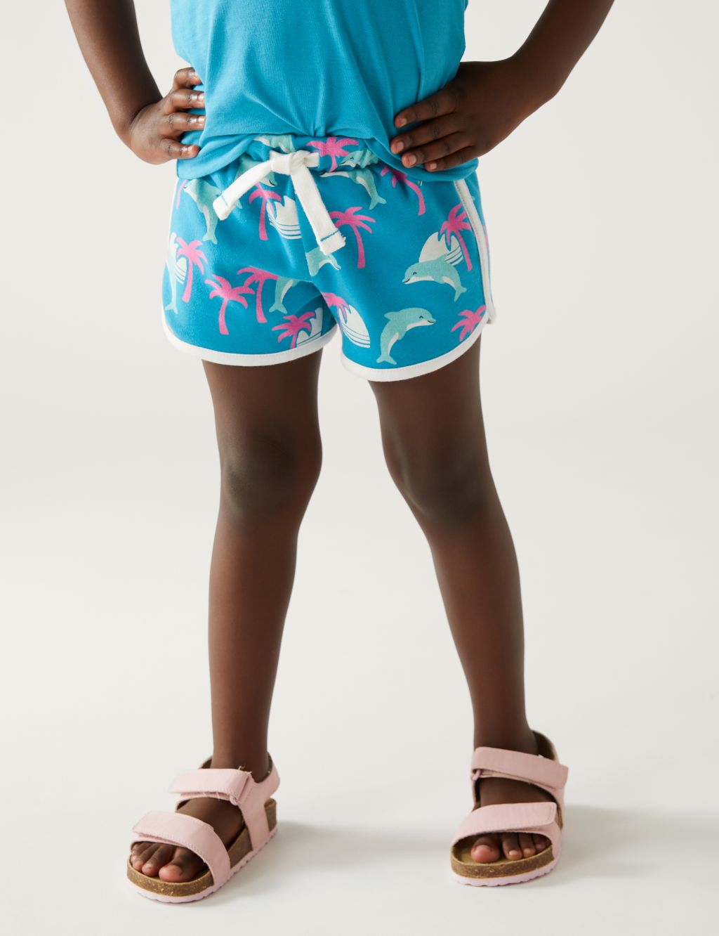 Pure Cotton Dolphin Runner Shorts (2-8 Yrs) image 2