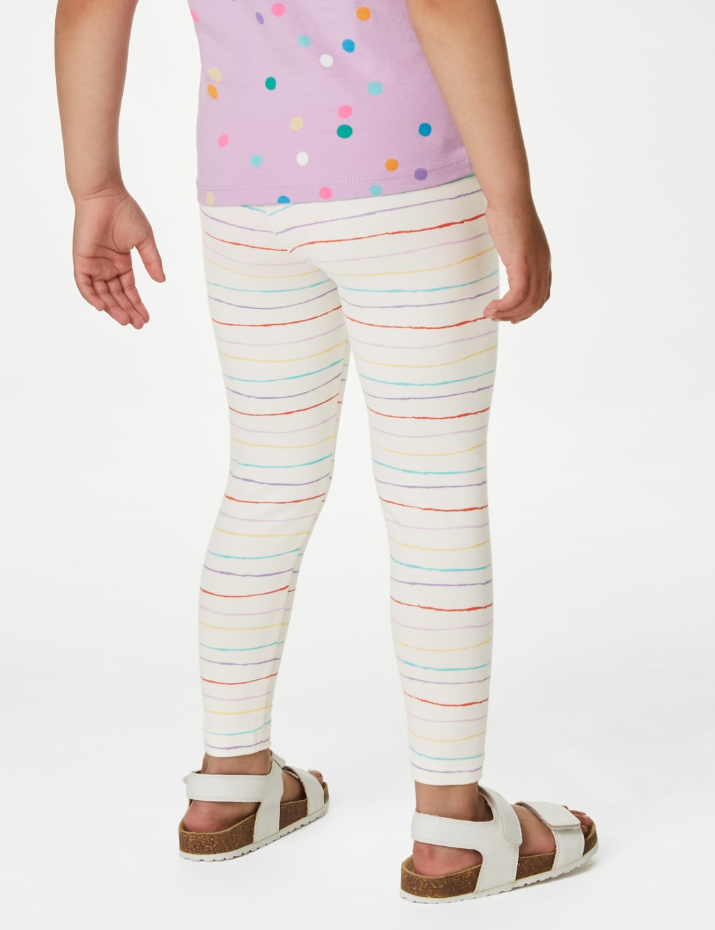 Cotton Rich Striped Leggings (2-8 Yrs) image 3