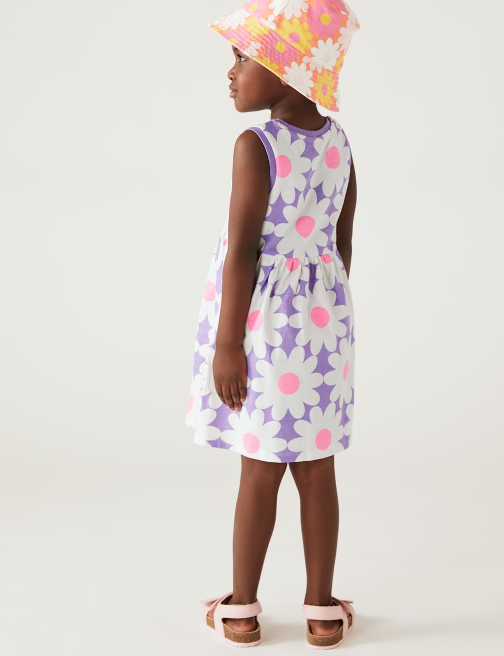 Pure Cotton Floral Dress (2-8 Yrs) image 3